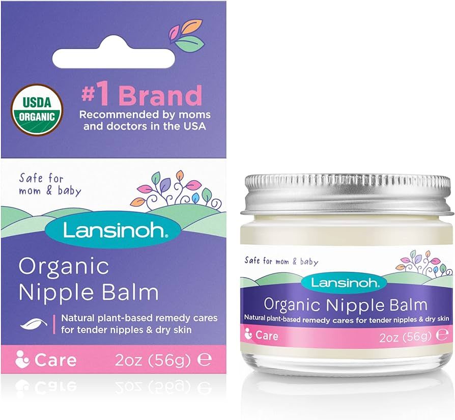Lansinoh Organic Nipple Butter, Breastfeeding Essentials Nipple Cream, Postpartum Essentials Safe... | Amazon (US)
