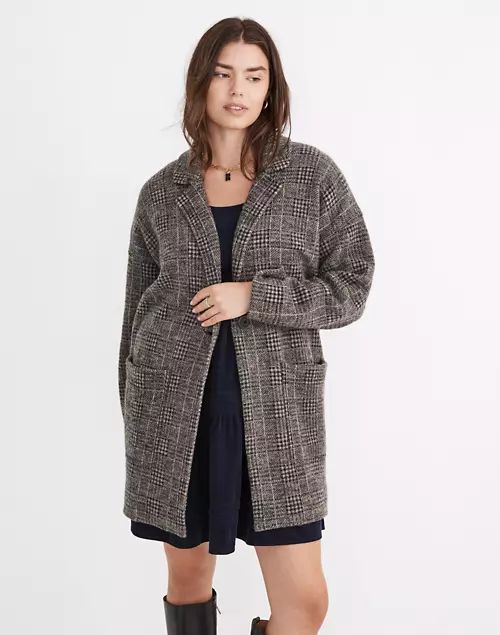 Wool Sweater Coat in Plaid | Madewell