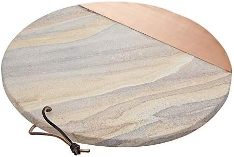 Godinger Wood Serving Tray, Charcuterie Platter Cheese Board Rainbow Sandstone - Round | Amazon (US)