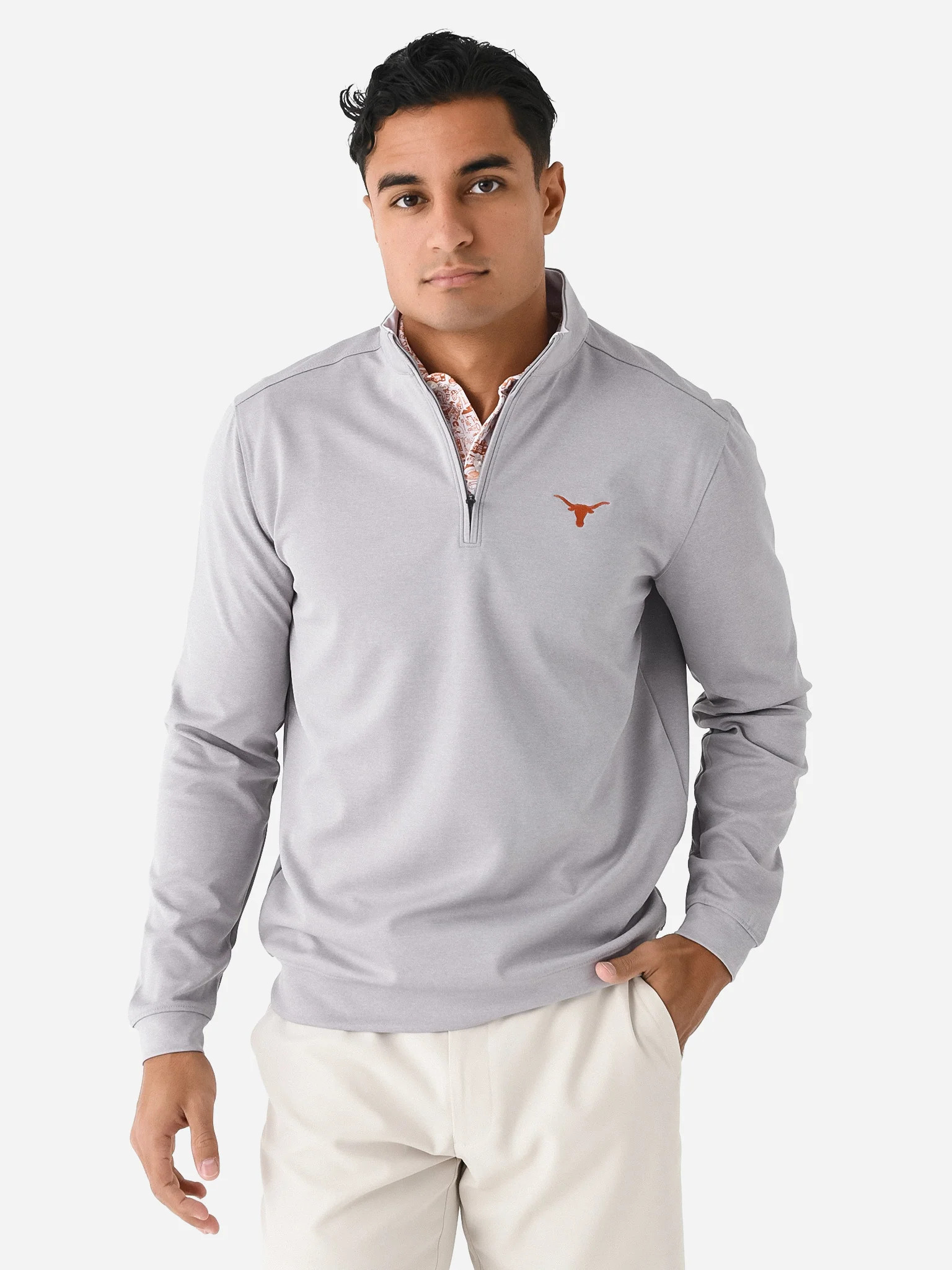 Johnnie-O Men's Diaz Collegiate Prep-Formance Quarter-Zip | Saint Bernard