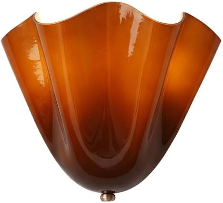 OUUED French Shell Wall Sconce, Vintage Mid-Century Wall Lamp, Elegant Scalloped Glass Shade Ligh... | Amazon (US)