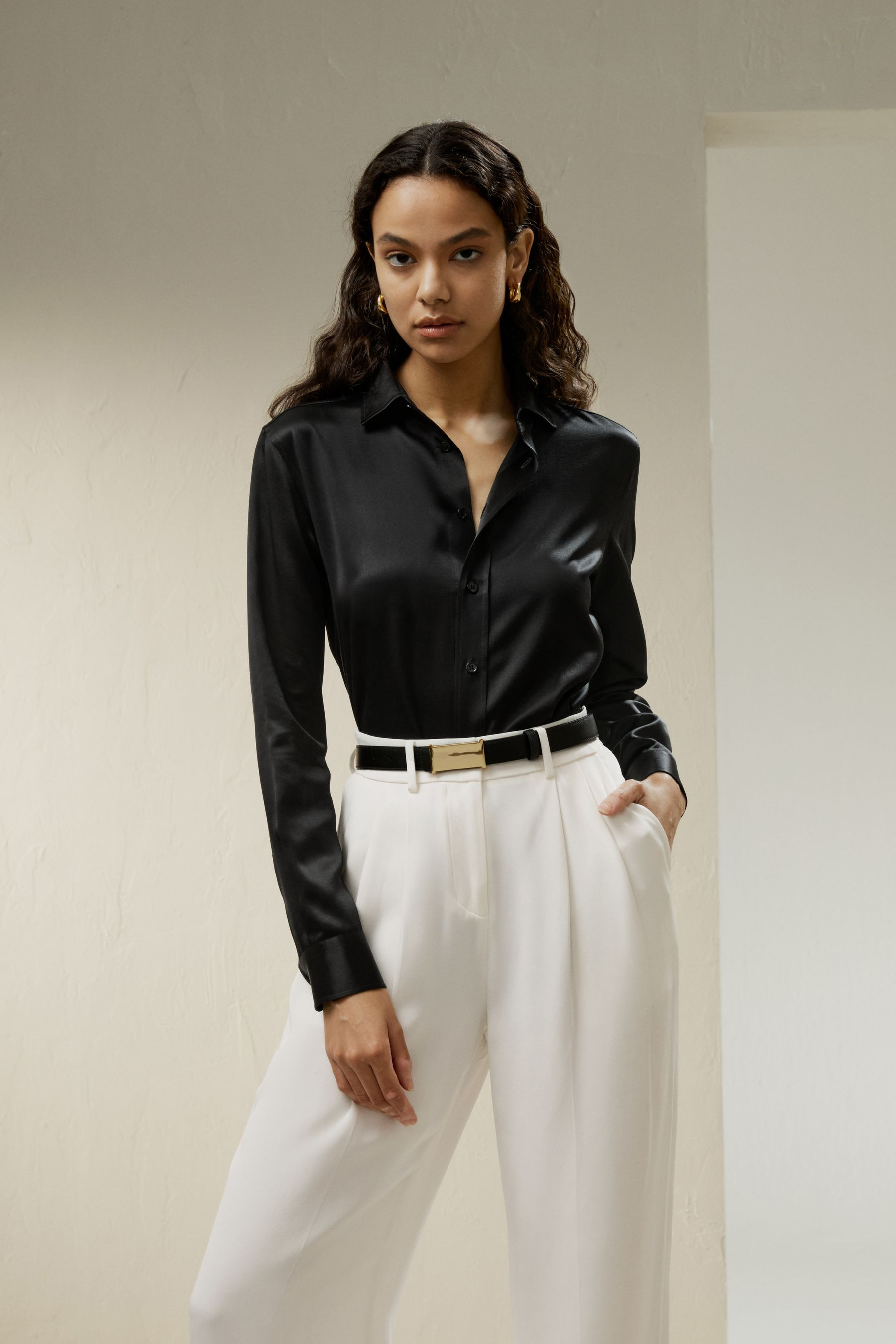 Seidenhemd in regulärer Passform | LILYSILK