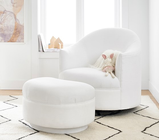 Lola Swivel Glider & Ottoman | Pottery Barn Kids