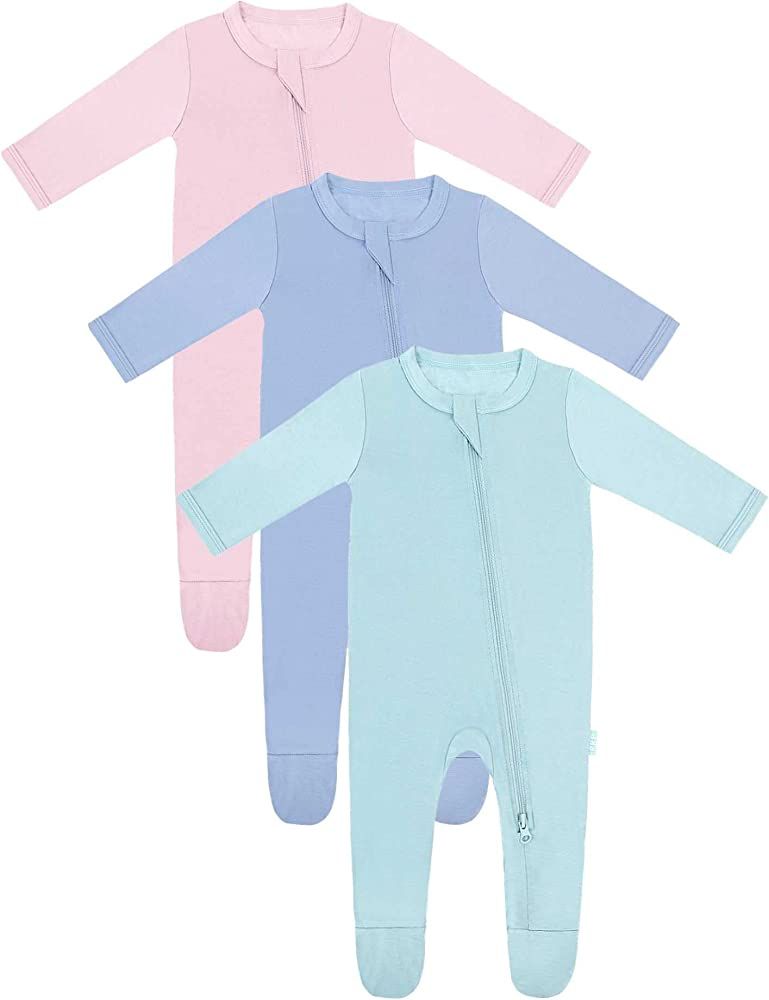 RRP Unisex Baby Bamboo Rayon Footies Pajamas,Buttery Soft Sleep 'N Play PJs,2-Way Zipper Closure,... | Amazon (US)