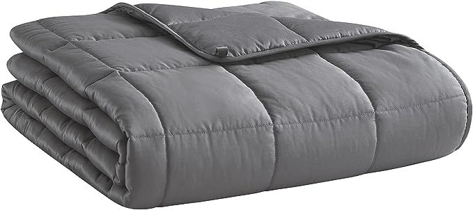 Amazon.com: Weighted Blanket (Dark Grey,48"x72"-15lbs) Cooling Breathable Heavy Blanket Microfibe... | Amazon (US)