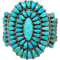 M. Yatsatie, Cluster Bracelet, C. 1970S, Fox Turquoise, Zuni Handmade, 6 5/8 | Etsy (US)