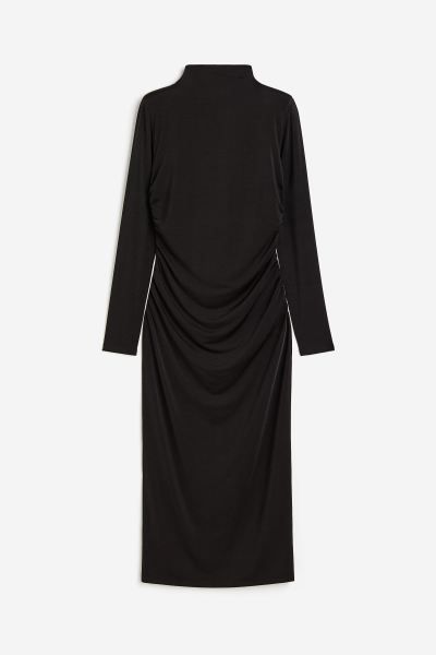 Draped Jersey Dress - Black - Ladies | H&M US | H&M (US + CA)