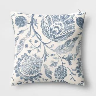Square Floral Printed Jacobean Throw Pillow - Threshold™ | Target