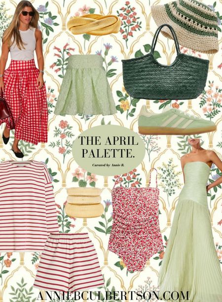 April Palette spring palette April favorites spring outfit ideas pistachio color woven totes striped lounge set 

#LTKtravel #LTKSeasonal #LTKstyletip