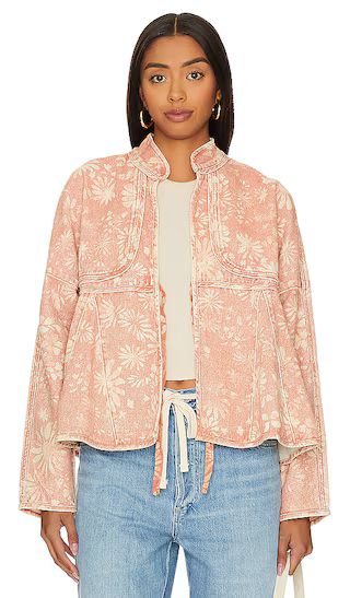 Lua Bed Jacket in Apricot Combo | Revolve Clothing (Global)