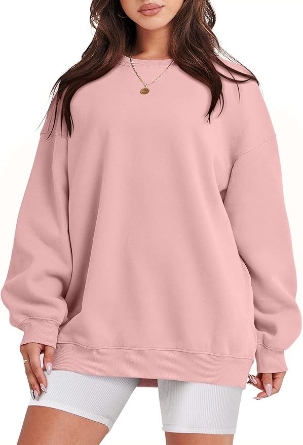 ANRABESS Women Oversized Sweatshirts Hoodies Fleece Crewneck Pullover Sweaters Casual Fall Fashio... | Amazon (US)