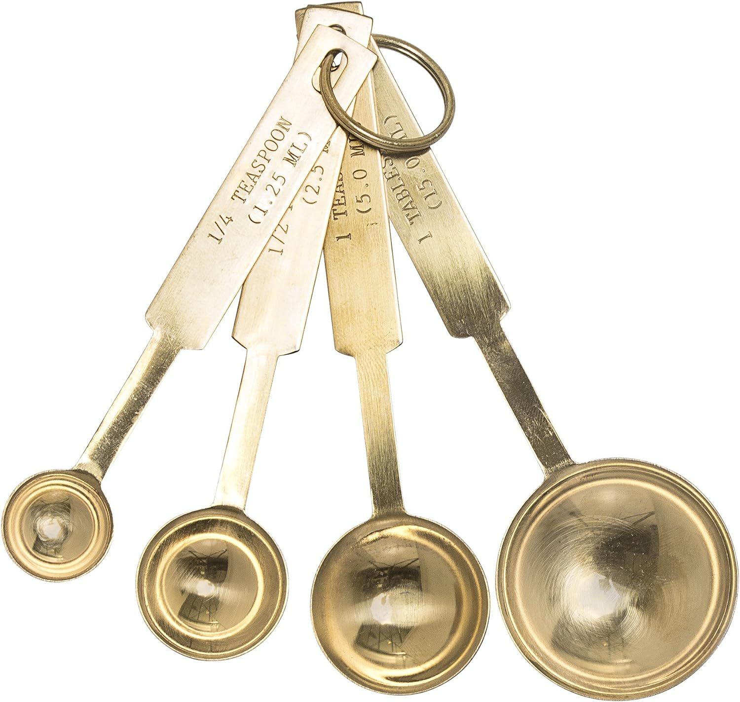 Bloomingville, Gold Stainless Steel Measuring Spoon Set, 4 Sizes | Amazon (US)