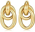Gold Geometric Drop Dangle Earrings for Women Long Link Dangle Earrings Jewelry Gift | Amazon (US)