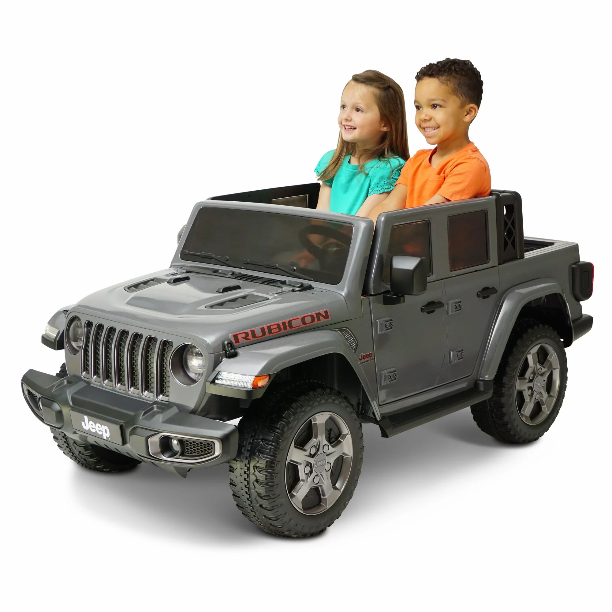 12 volt Jeep Gladiator Battery Powered Ride On Vehicle, Gray | Walmart (US)