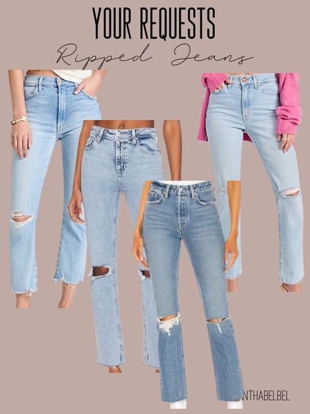 Ripped jeans light wash medium wash some on sale size 23 or 24

#LTKunder100 #LTKFind #LTKsalealert