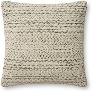 Loloi Angela Rose Gloaming Pillow, 18'' x 18'' Cover w/Poly, Charcoal/Ivory | Amazon (US)