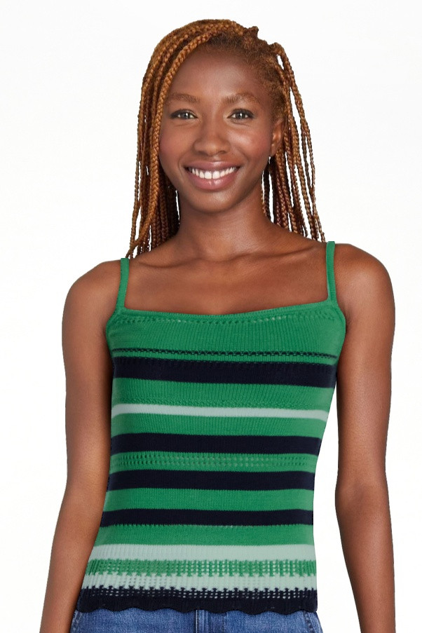 Free Assembly Women's Textured Stitch Stripe Tank Top, Sizes XS-XXL | Walmart (US)