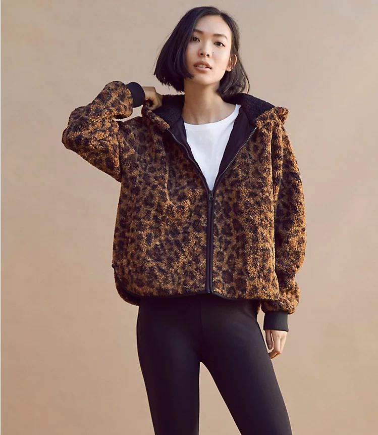 Lou & Grey Leopard Cozy Up Jacket | LOFT | LOFT