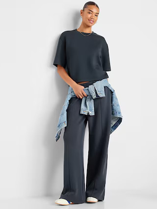 Bounce Fleece Relaxed Short-Sleeve Top | Old Navy (US)