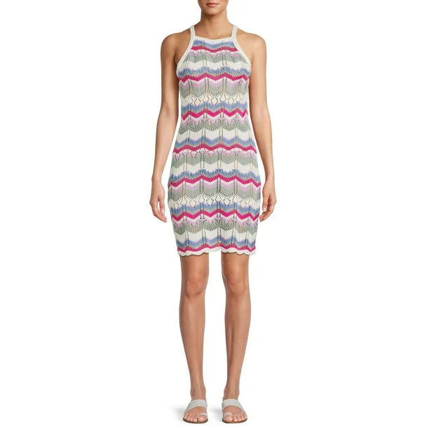 No Boundaries Juniors' Sleeveless Crochet Dress - Walmart.com | Walmart (US)