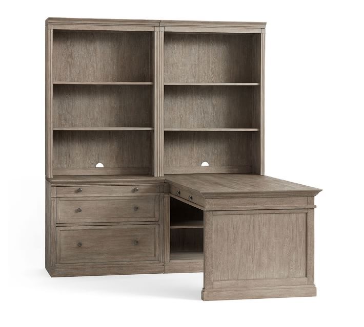 Livingston Peninsula Desk with 70" Bookcase Suite | Pottery Barn (US)