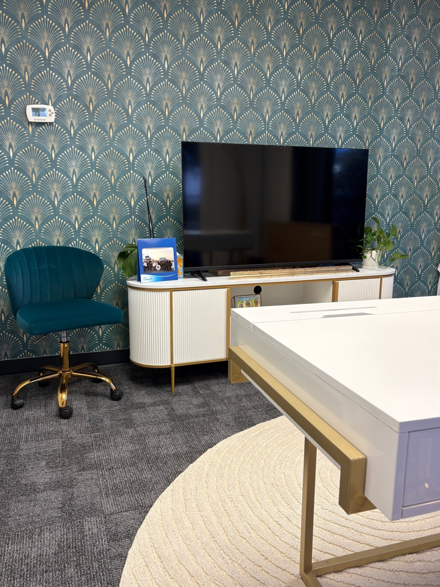 Progress shot on an office I’m designing for boss babe Julie!  Love the wallpaper she picked

#LTKHome