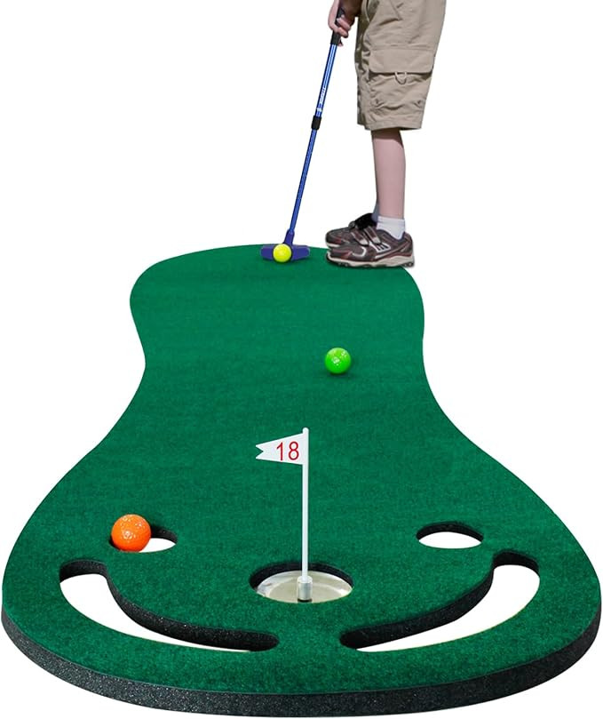 KOFULL Putting Green Mats Set - Indoor/Outdoor Golf Putting Practice or Golf Game with 78" x 24" ... | Amazon (US)