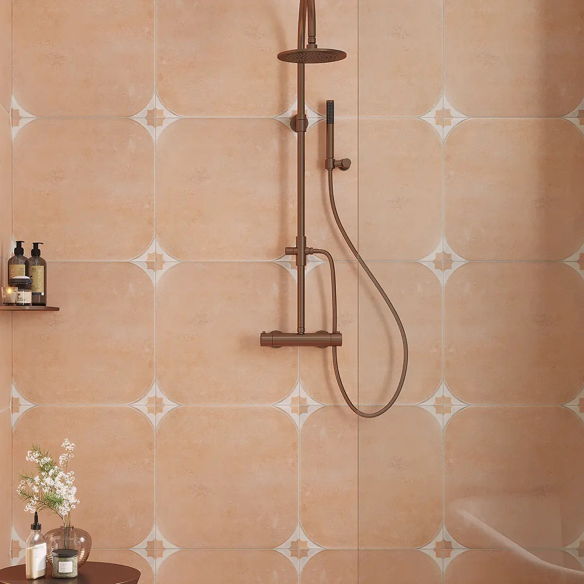 Sultana Stella Terra Cotta Porcelain Tile 18x18 | Tile Club