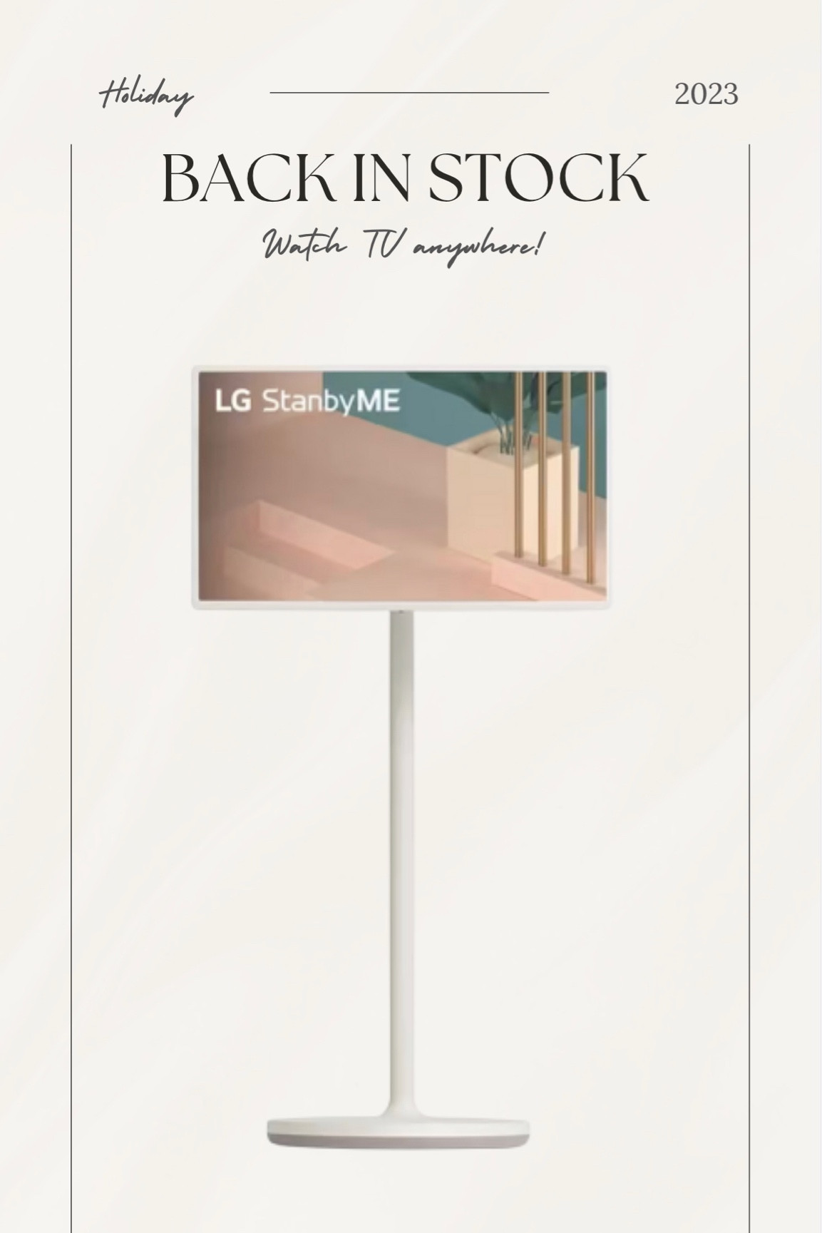 The LG Stanbyme is back in stock!!! It’s the perfect gift for the guy who has it all!!! #meandmrjones 

#LTKfindsunder100 #LTKhome #LTKfindsunder50