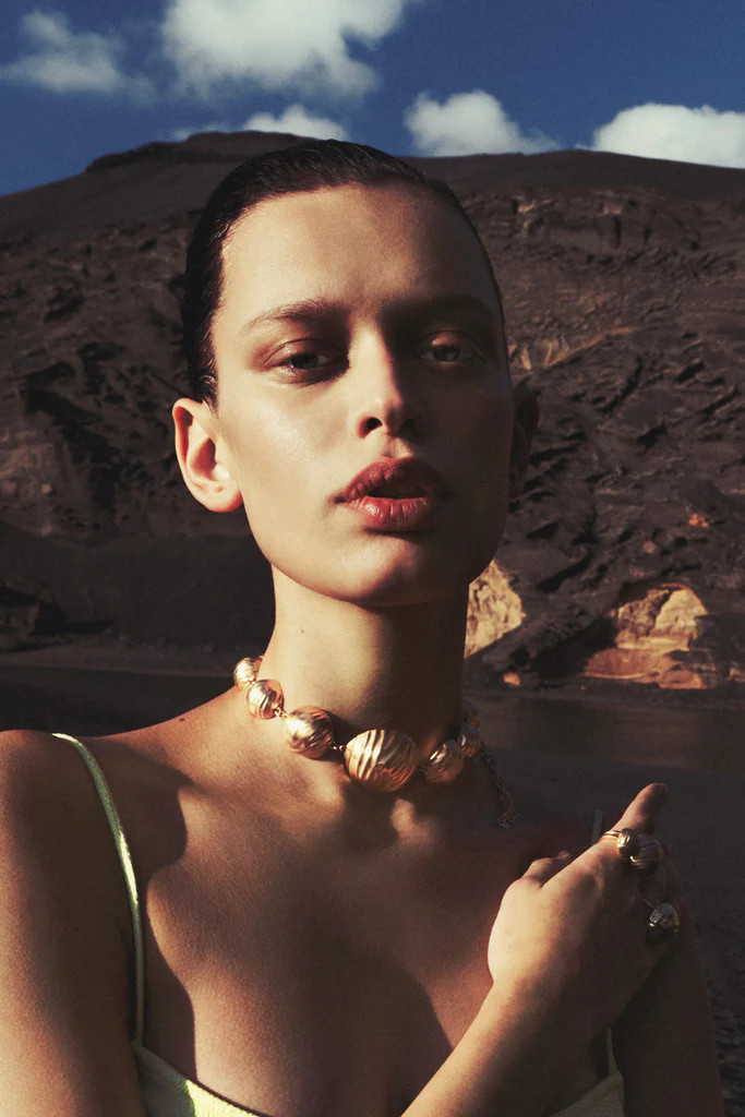 BIJAN CHOKER - BRUSHED BRASS | Cult Gaia - US