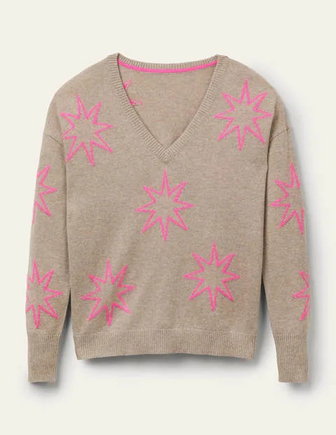 Cashmere V-neck Relax Sweater | Boden (US)