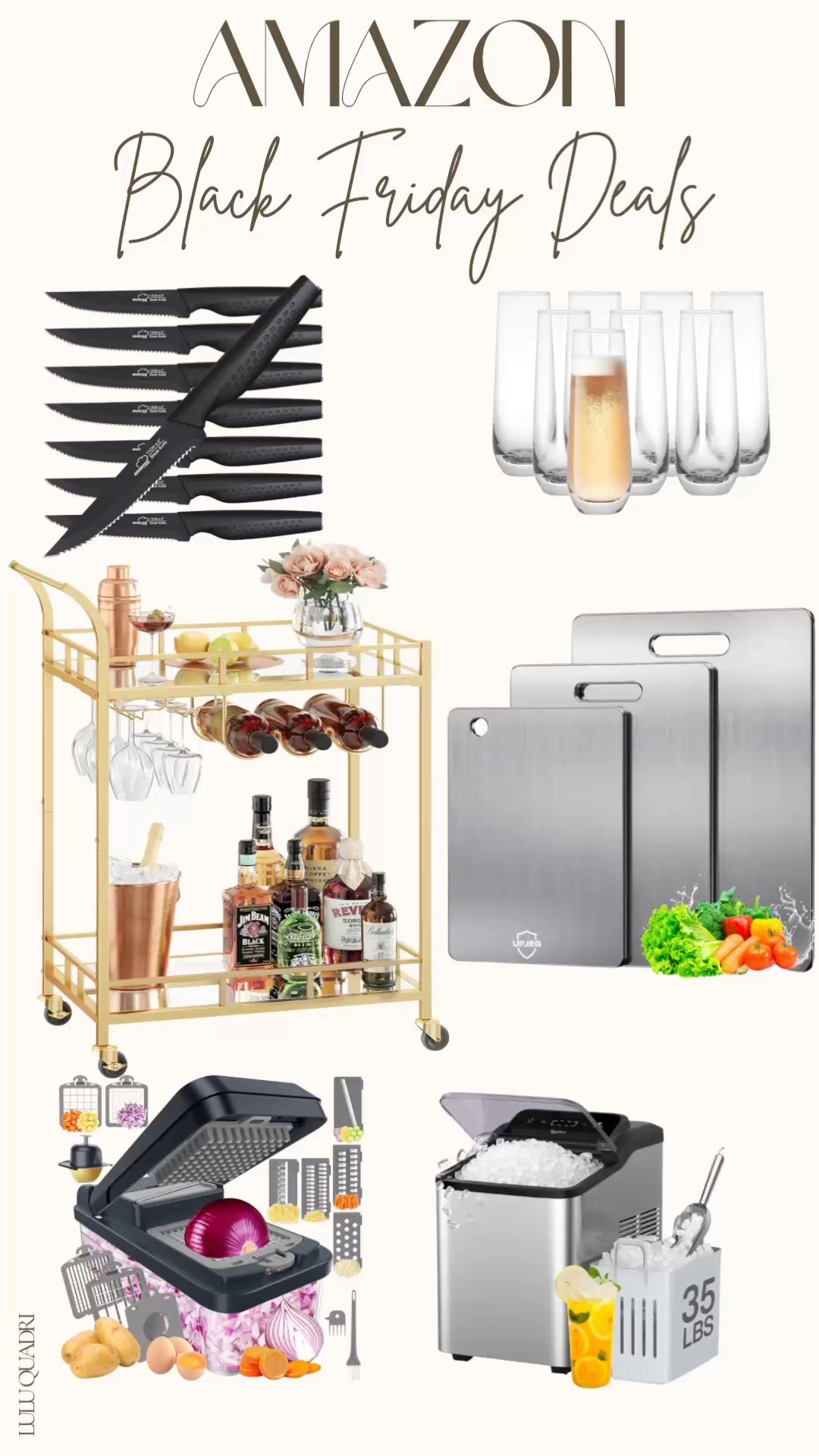 Amazon deals. Black Friday deals. Kitchen essentials. Kitchen finds. Titanium cutting boards. Bar cart. Holiday hosting. Prosecco flutes. Serated knives. 

#LTKGiftGuide #LTKCyberWeek #LTKHome
