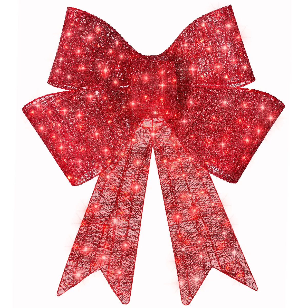 Best Choice Products Pre-Lit Christmas Bow, Large Outdoor LED Lighted Holiday Décor w/ 8 Light F... | Target