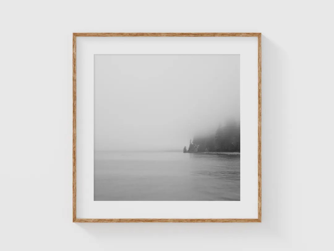 Siwash Rock Fine Art Print, Black and White Landscape Photography, Stanley Park Wall Art, Serene ... | Etsy (US)