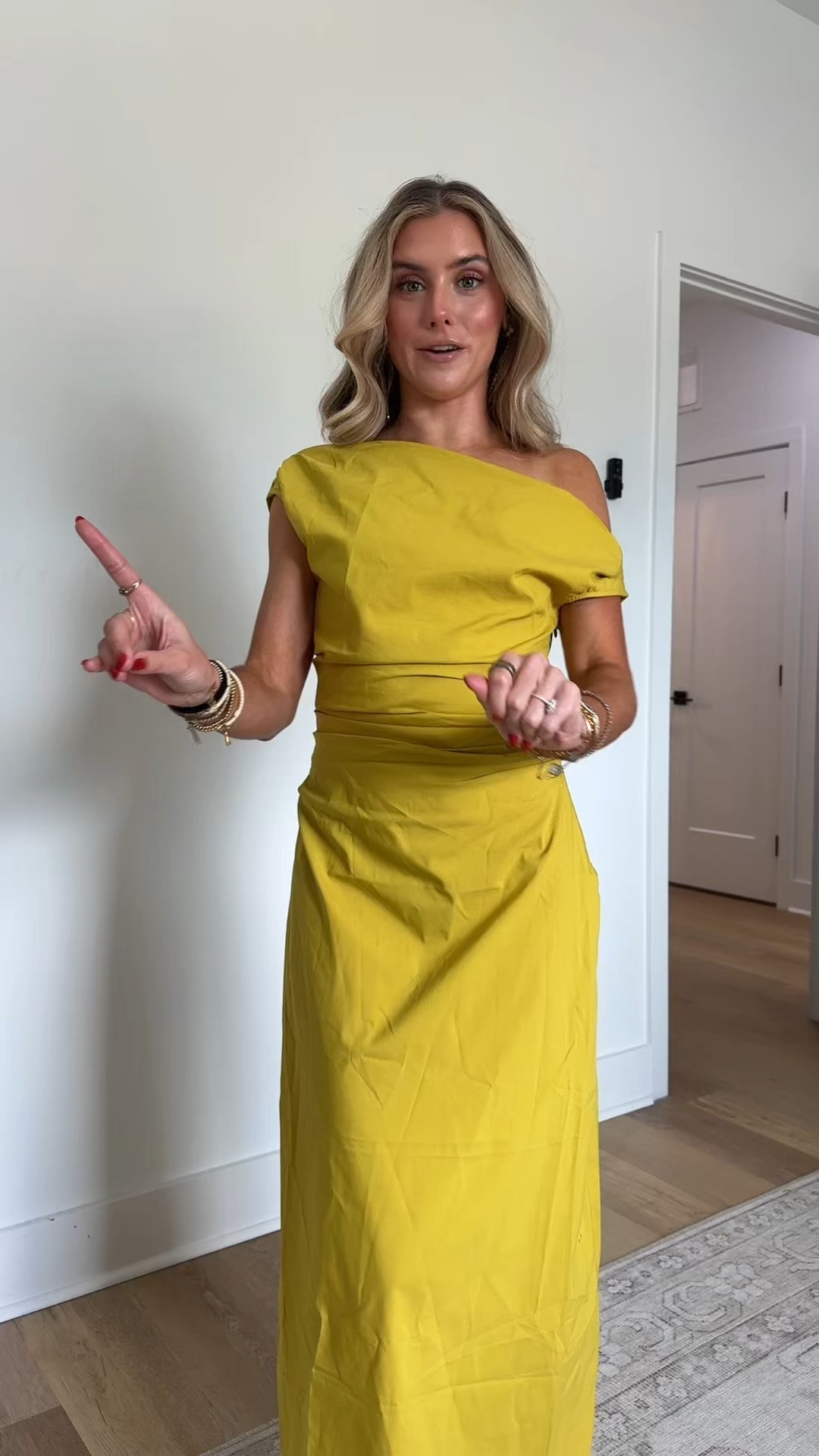 @Express size XS stretch cotton poplin one shoulder maxi dress. 
A classic and chic maxi dress with a sheath skirt, pleated waist and shoulder, and asymmetrical off the shoulder neckline. This style is perfect for a special occasion or dressed up event. @Express

#LTKootd #LTKWedding #LTKSaleAlert
