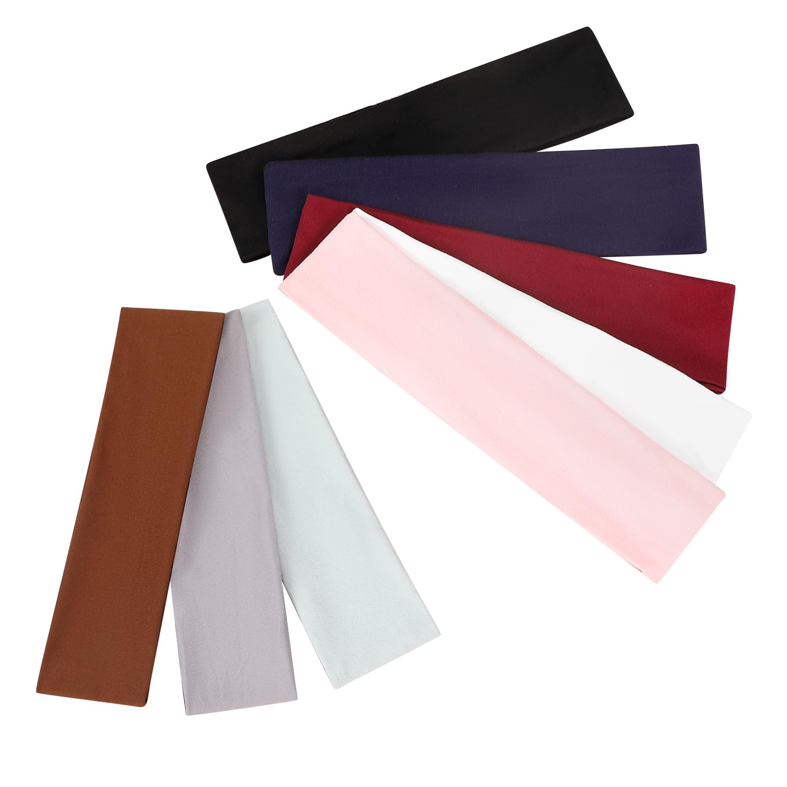 8 Pack Sport Headbands for Women, Elastic Soft Fabric Non-Slip Hair Bands Hair Warp for Daily Wor... | Amazon (US)