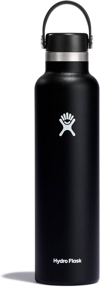 Hydro Flask Water Bottle - Insulated Stainless Steel - Non Spill, Leakproof in 24 Oz Black | Amazon (US)