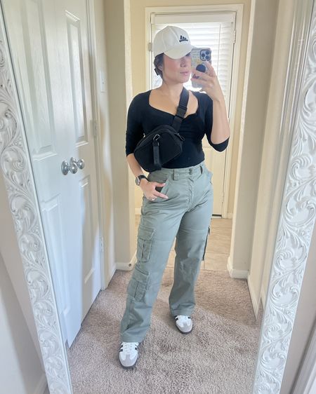 OOTD 😊

Abercrombie cargo pants, soft and cozy!

Top: Small
Pants: curve Love 28 S

Spring fashion ideas
Spring outfit ideas 
Cargo pants
Samba og outfit ideas
Petite outfit ideas
Petite fashion 
Casual outfit 
Effortless chic
Causal and chic outfits
Everyday outfit
Sneakers
Adidas
Crossbody bag
Easy outfit
Mom fashion
Causal mom outfits


#LTKstyletip #LTKSeasonal #LTKfindsunder100