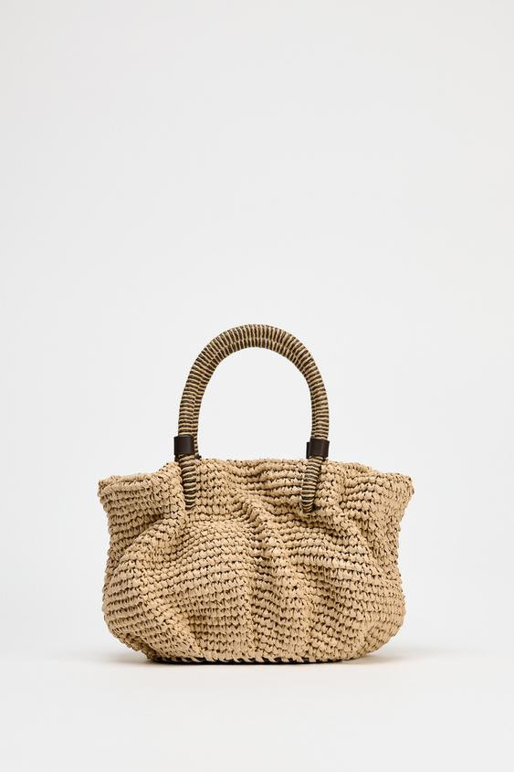 WOVEN MINI BUCKET BAG | Zara US