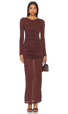Tatiana Maxi Dress in Brown | Revolve Clothing (Global)