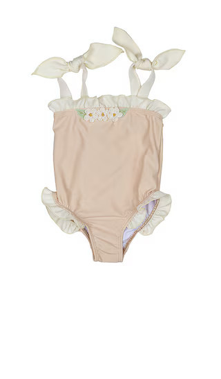 Wild Wawa Kids Daisy Swimsuit in Beige. - size 3/4 | Revolve Clothing (Global)