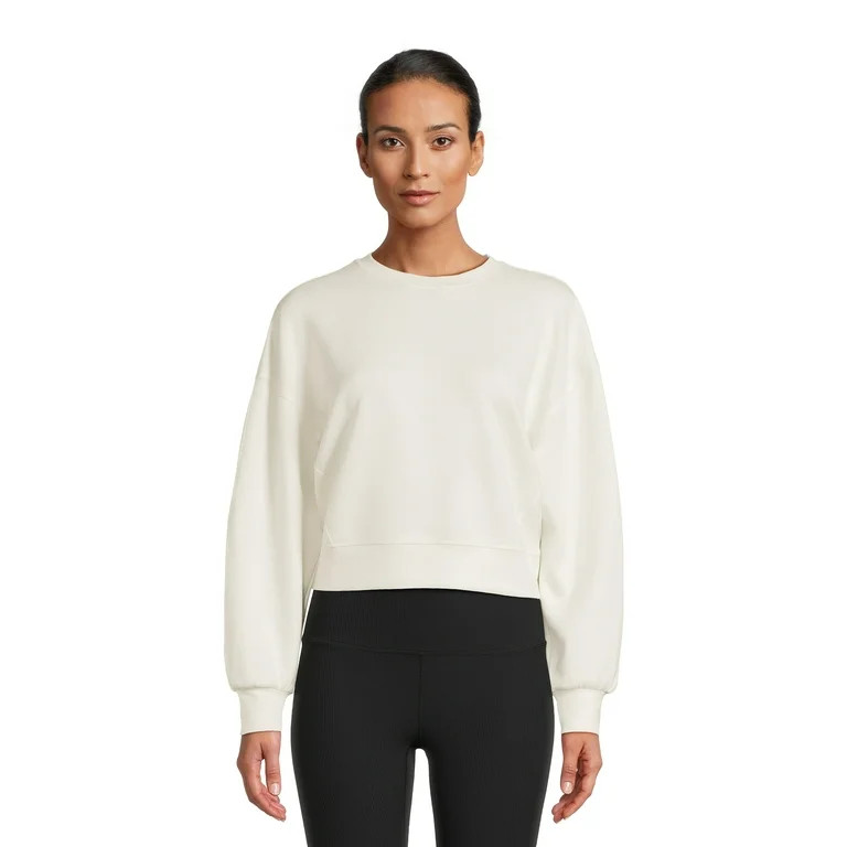 Avia Women’s Cropped Sweatshirt with Long Sleeves, Sizes XS-XXXL | Walmart (US)
