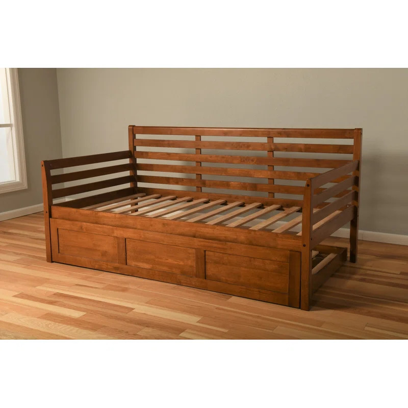Lark Manor™ Alhamdi Twin Solid Wood Daybed Frame with Trundle, Mattresses Not Included & Review... | Wayfair North America