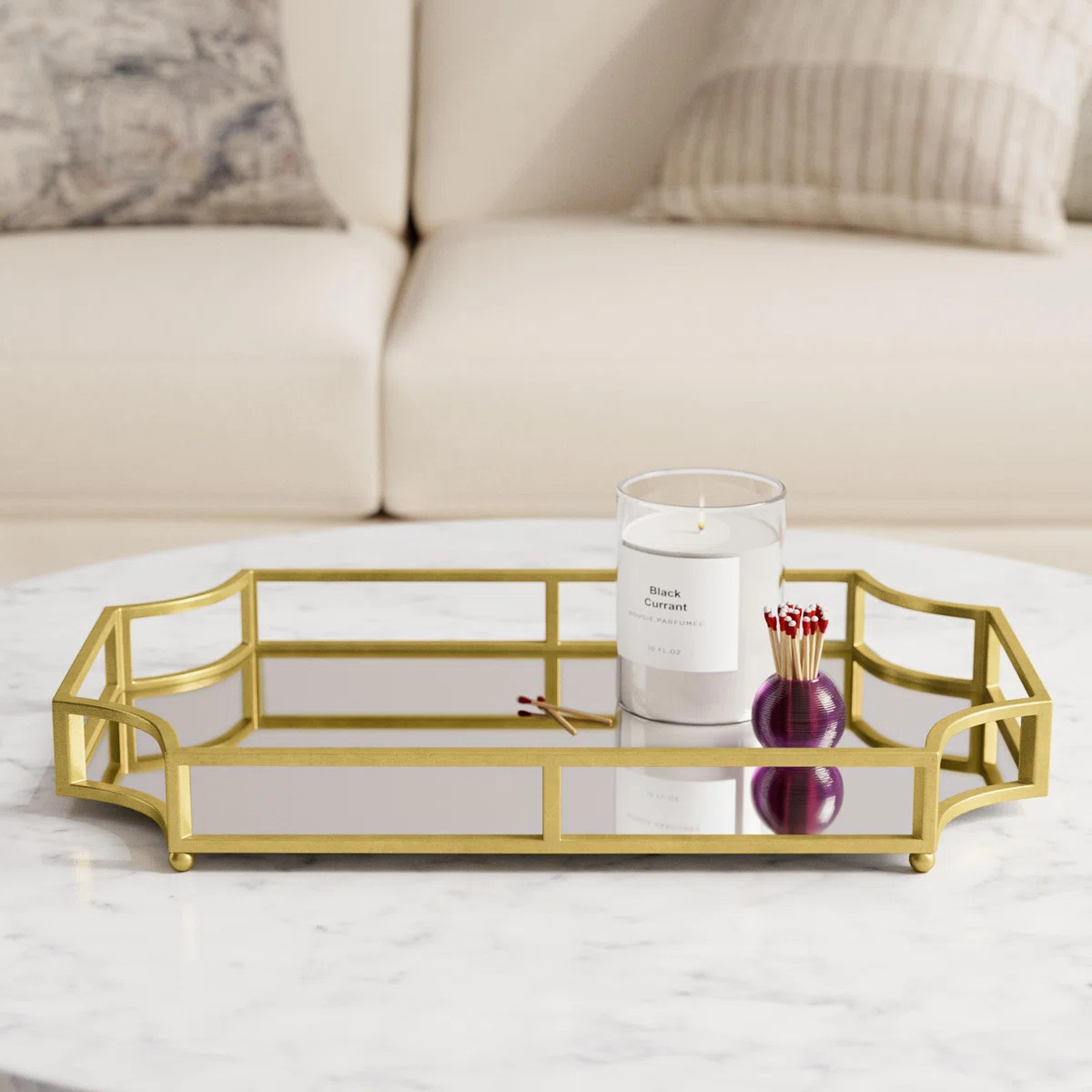 Kelly Clarkson Home Rosa Mirrored Glass Tray & Reviews | Wayfair | Wayfair North America