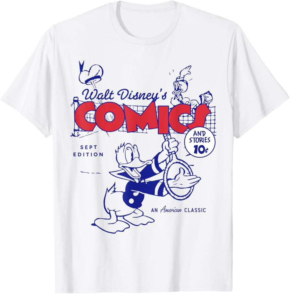Disney Mickey And Friends Donald Duck Comic Cover T-Shirt | Amazon (US)
