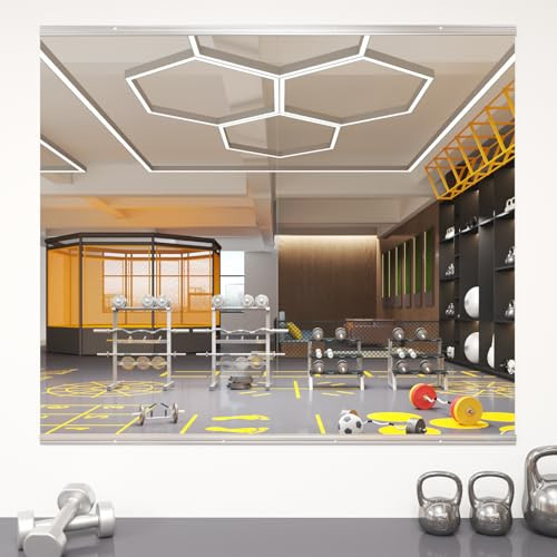 pertetey Home Gym Mirror, 2Pack 63X24 Inch Frameless Large Tempered Glass Wall Mounted Full Mirror for Gym, Yoga Studio, Dancing Studio | Amazon (US)