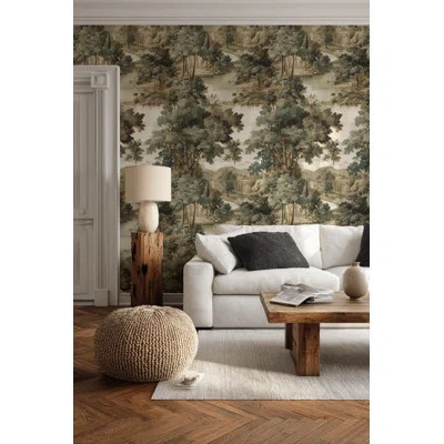 Toile Landscape Wallpaper Vintage Peel And Stick Scenic Wall Mural | Wayfair North America