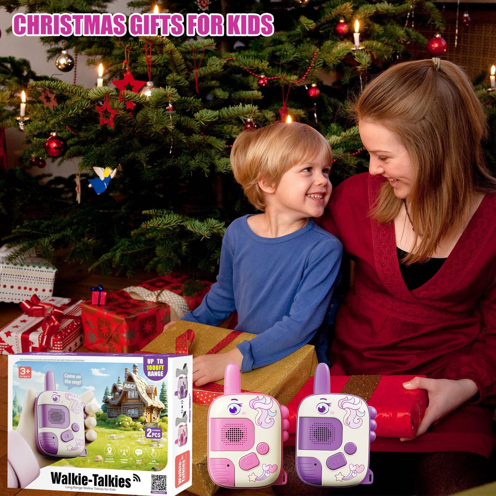 Walkie Talkies Toys for Girls:Unicorn Toys 2 Pack Birthday Gifts for 3 4 5-7 8 Year Old Girls Toy... | Amazon (US)