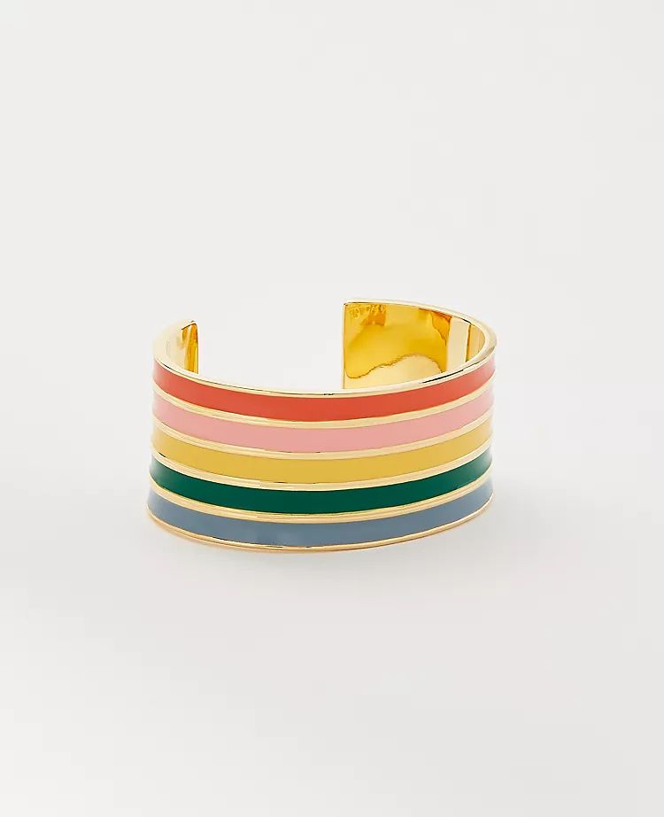 Rainbow Enamel Cuff Bracelet | Ann Taylor | Ann Taylor (US)