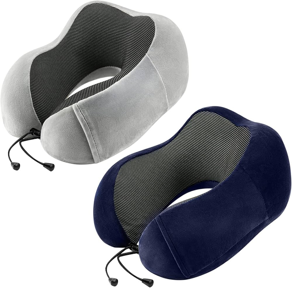 urnexttour Travel Pillow for Airplane-2 Pack Memory Foam Neck Pillows, Soft & Support Travel Esse... | Amazon (CA)